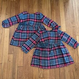 Zara kids 2-3year wool plaid dress in grey/red plaid